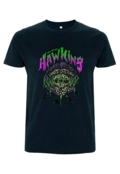 Henry Tiger Stranger Things Welcome To Hawkins Unisex - T-Shirt Print - Navy Blue -Henry Tiger 4b620718628347d2b580e484a1e557ae
