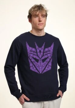 Henry Tiger Transformers Decepticon Symbol - Sweater - Navy Blue