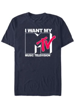 Henry Tiger Mtv Want Logo - T-Shirt Print - Navy Blue
