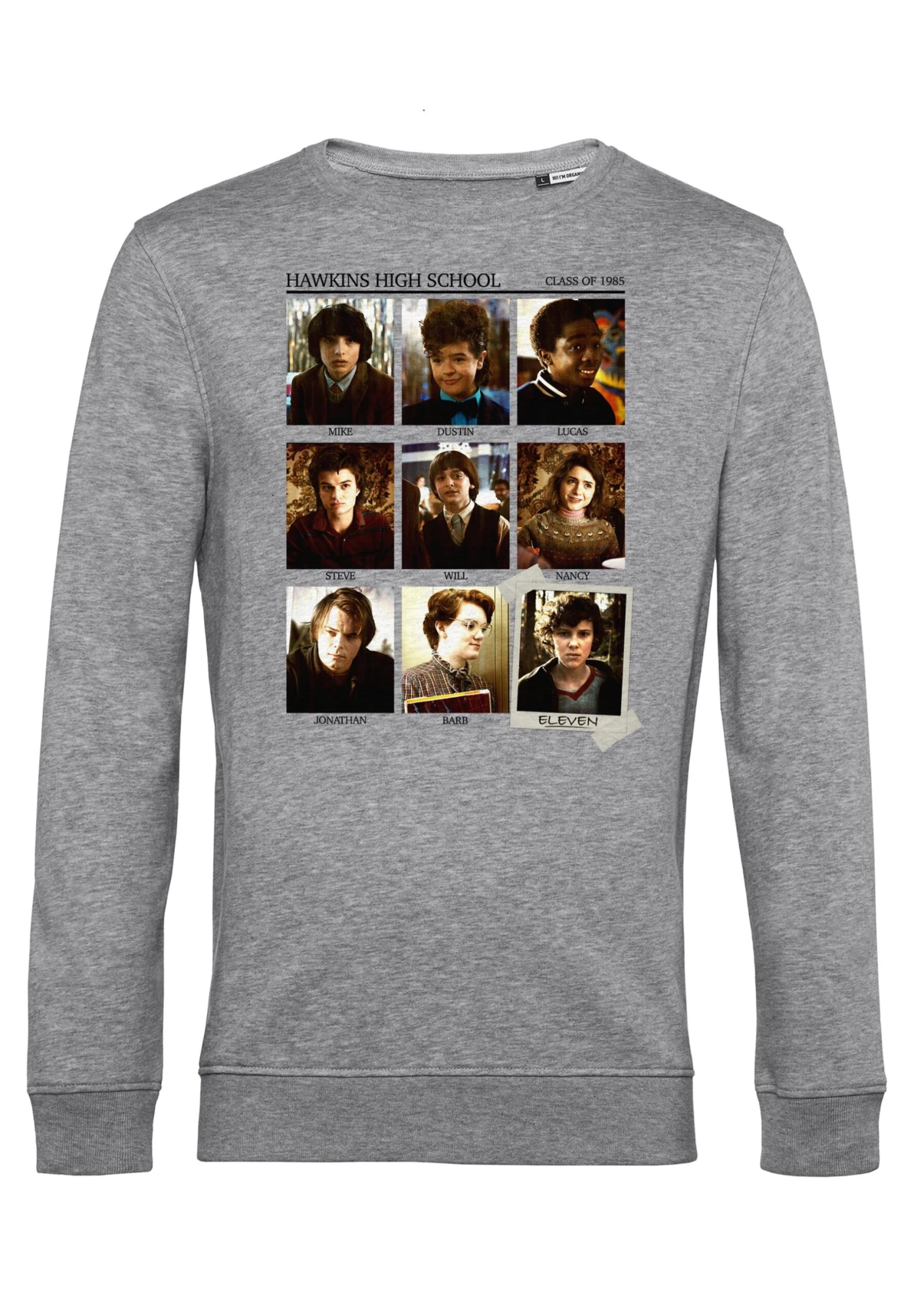 Henry Tiger Stranger Things Hawkins High - Sweater - Heather Grey 4 Henry Tiger Stranger Things Hawkins High - Sweater - Heather Grey - Image 4