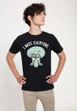Henry Tiger Spongebob Squarepants Hate Everyone - T-Shirt Print - Black -Henry Tiger 4fb33823993842d6a9cd196ee279a6a2
