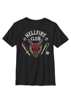 Henry Tiger Stranger Things Hellfire Club - T-Shirt Print - Black