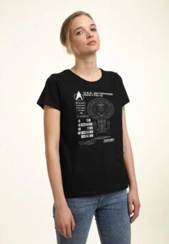 Henry Tiger Star Trek Ship Schematics - T-Shirt Print - Black -Henry Tiger 50db2bc446104dbdbc0bef826804c16e