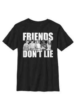 Henry Tiger Stranger Things Cast Friends Don'T Lie - T-Shirt Print - Black