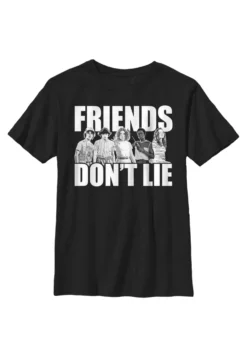 Henry Tiger Stranger Things Cast Friends Don'T Lie - T-Shirt Print - Black