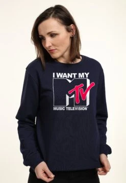 Henry Tiger Mtv Want Logo - Sweater - Navy Blue -Henry Tiger 51bd857c872e49e6a89653d71549d700