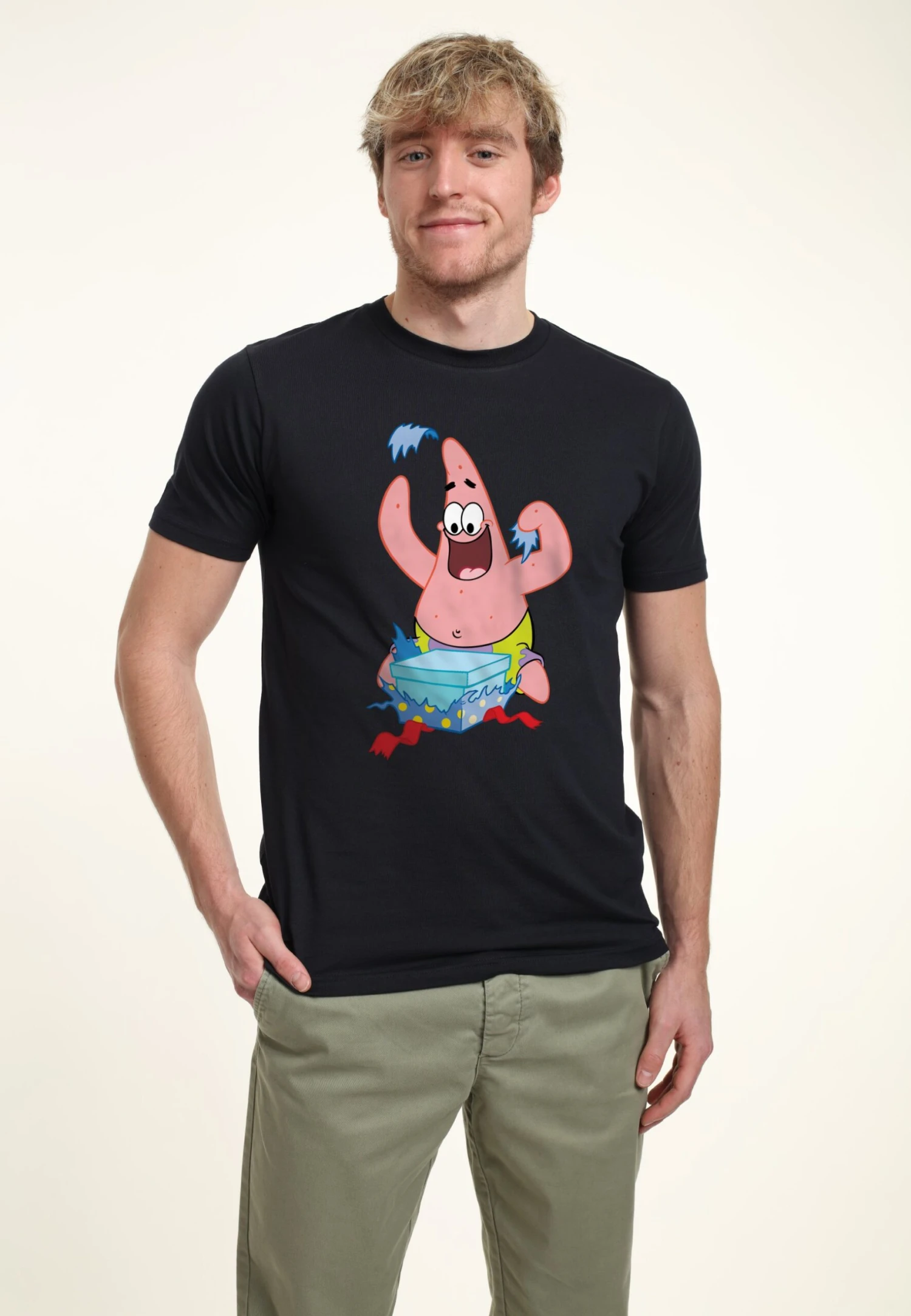 Henry Tiger Spongebob Squarepants Wrapper Patrick - T-Shirt Print - Navy Blue 3 Henry Tiger Spongebob Squarepants Wrapper Patrick - T-Shirt Print - Navy Blue - Image 3