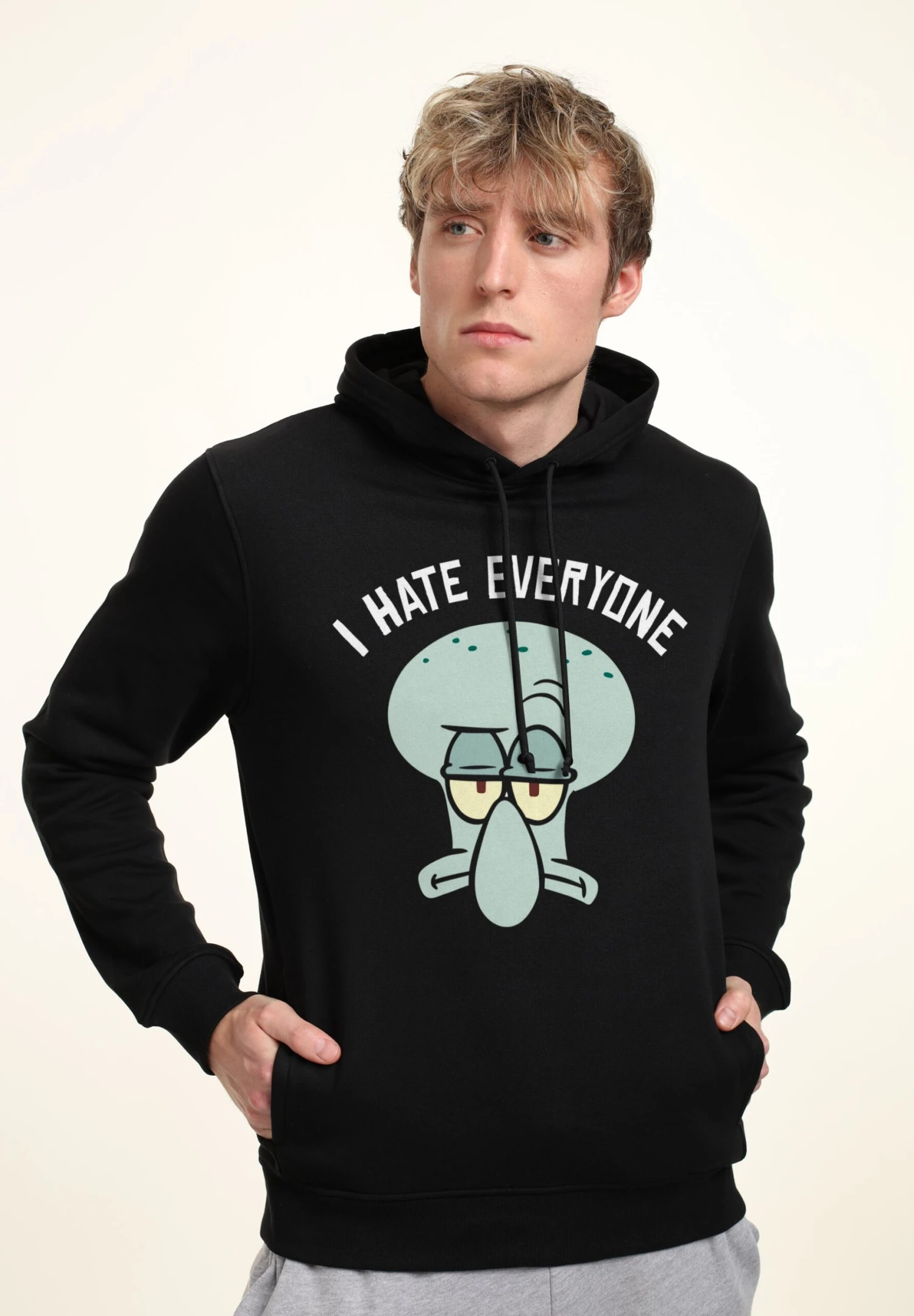 Henry Tiger Spongebob Squarepants Hate Everyone - Hoodie - Black 3 Henry Tiger Spongebob Squarepants Hate Everyone - Hoodie - Black - Image 3