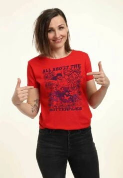 Henry Tiger Encanto All About Butterflies - T-Shirt Print - Red -Henry Tiger 5ee0319ff3b64d188b5ab5a3d13b59a6