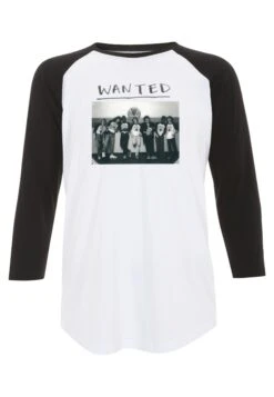 Henry Tiger Stranger Things Hellfire Wanted - Longsleeve - White Black -Henry Tiger 63768aaaef254ee287beb7685b860cd4