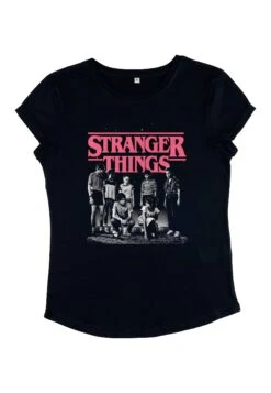 Henry Tiger Stranger Things Stranger Fade - T-Shirt Print - Navy Blue -Henry Tiger 65d2667450bf4dd590e79571f9dd2b8c