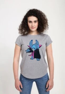 Henry Tiger Lilo & Stitch Vampire Stitch - T-Shirt Print - Melange Grey