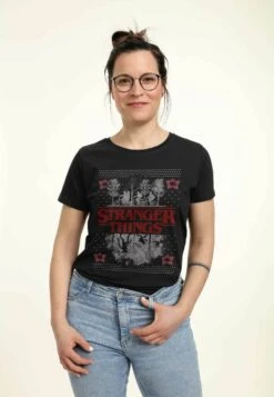 Henry Tiger Stranger Things Upsidedown Ugly- T-Shirt Print - Black -Henry Tiger 67f67bbf6eca41aa9a2c735a0a882a12