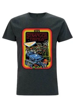 Henry Tiger Stranger Things Retro Mash Unisex - T-Shirt Print - Melange Black -Henry Tiger 6acc16623afb4f1083ac57a9a2aeff8a