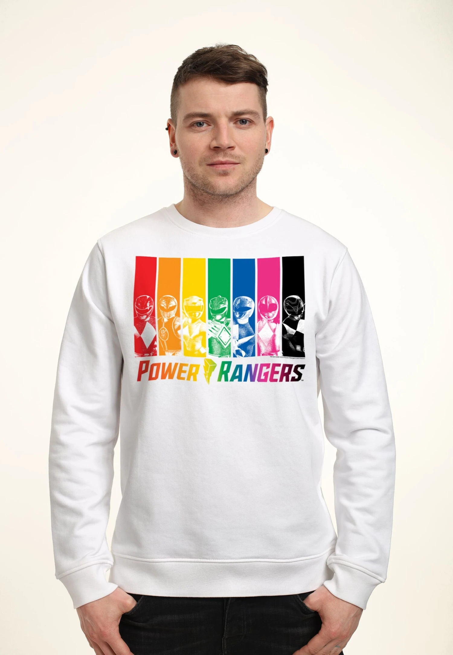 Henry Tiger Power Rangers Rainbow Rangers - Sweater - White 1 Henry Tiger Power Rangers Rainbow Rangers - Sweater - White