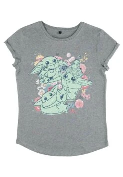 Henry Tiger The Mandalorian Spring Chibi Grogu - T-Shirt Print - Melange Grey -Henry Tiger 70a9917361d94c7c96db890c17877559