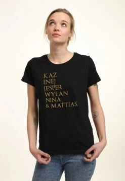 Henry Tiger Shadow And Bone Six Of Crows Character Stack - T-Shirt Print - Black