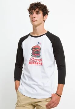 Henry Tiger Stranger Things Good Ol' Benny'S - Longsleeve - White Black -Henry Tiger 722260393cb24754982f9818459ce611