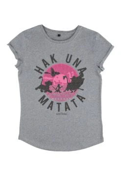 Henry Tiger The Lion King Time - T-Shirt Print - Melange Grey -Henry Tiger 7470a37e5e824a2494d99c201f70d45c