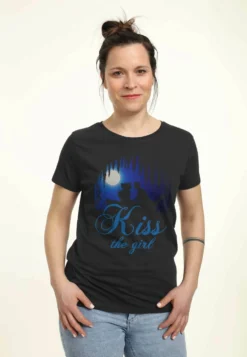 Henry Tiger The Little Mermaid Kiss The Girl Vignette - T-Shirt Print - Black