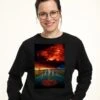 Henry Tiger Stranger Things Demogorgon Cloud Poster - Sweater - Black