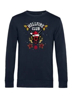 Henry Tiger Stranger Things A Hellfire Holiday - Sweater - Navy Blue -Henry Tiger 76d9a7eafeb8462f88daa735508e0132