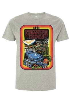 Henry Tiger Stranger Things Retro Mash Unisex - T-Shirt Print - Melange Grey -Henry Tiger 7806a81025dd482fa16d57e167b8de5b