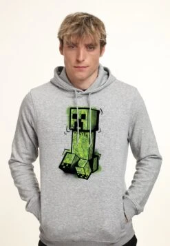 Henry Tiger Minecraft Graffiti Creeper - Hoodie - Heather Grey -Henry Tiger 795fc84f0f7848eebf771d26098df0dc