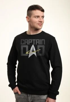 Henry Tiger Star Trek The Next Generation Captain Dad - Sweater - Black -Henry Tiger 7a35f386f0644b1f89440487358b18ba