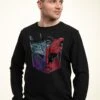 Henry Tiger Transformers Autobot Decepticon Split Logo - Sweater - Black