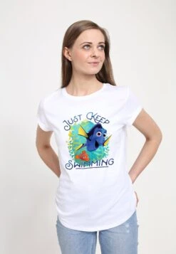 Henry Tiger Finding Dory Just Swim - T-Shirt Print - White -Henry Tiger 832464df7d3041798a0dffe646b4e7b5