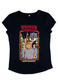 Henry Tiger Stranger Things Snowy Group - T-Shirt Print - Navy Blue -Henry Tiger 866d7ebeb98b48939a8c973a90b56f0c