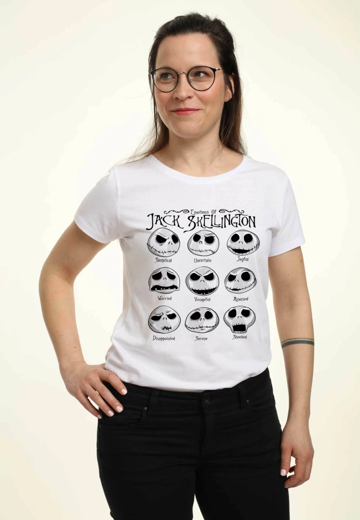 Henry Tiger Nightmare Before Christmas Jack Emotions - T-Shirt Print - White 3 Henry Tiger Nightmare Before Christmas Jack Emotions - T-Shirt Print - White - Image 3