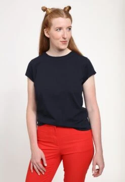 Henry Tiger Organic Rolled-Sleeve - T-Shirt Basic - Navy Blue -Henry Tiger 8bee4369ae804a68a454452835ccd129