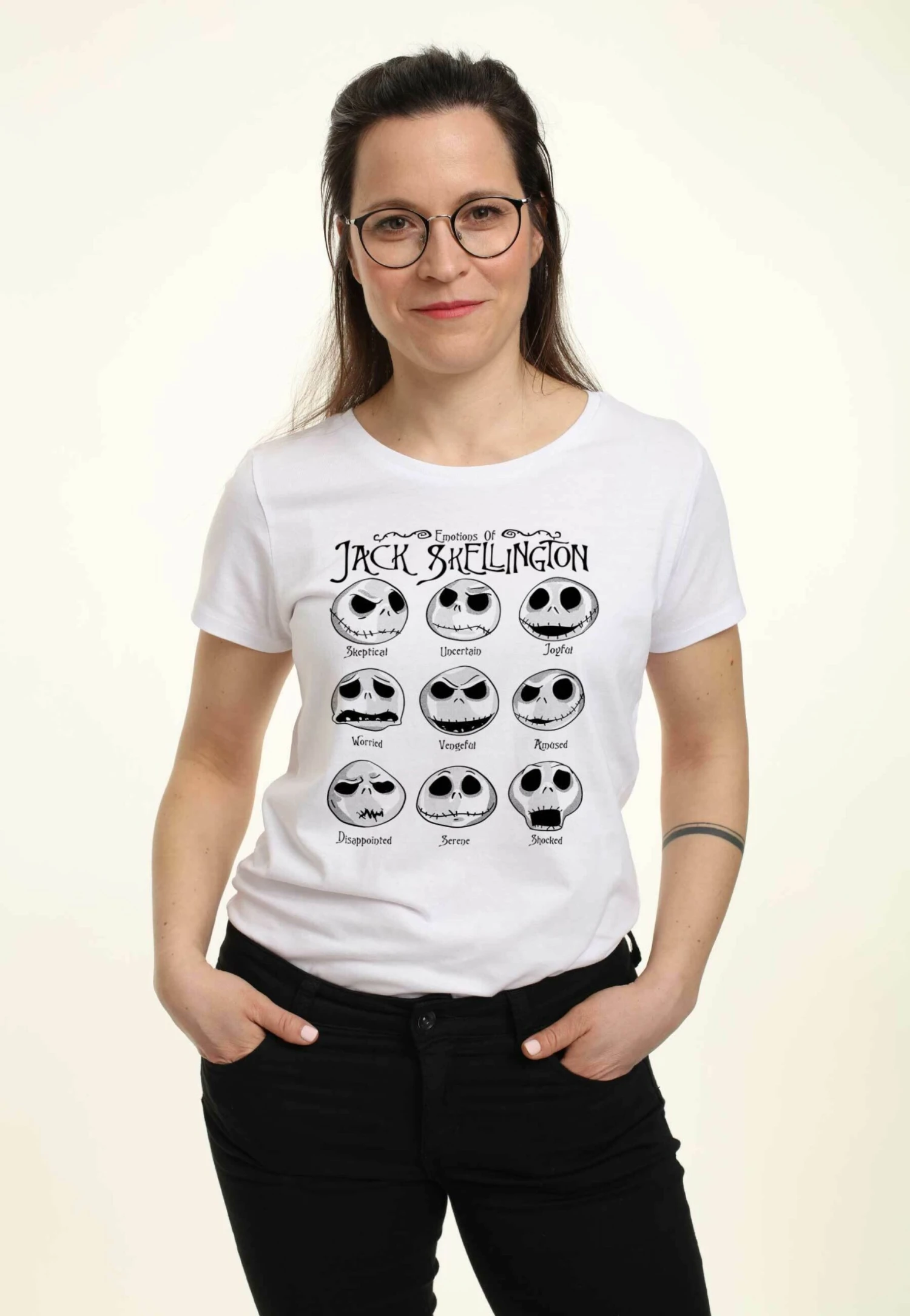 Henry Tiger Nightmare Before Christmas Jack Emotions - T-Shirt Print - White 1 Henry Tiger Nightmare Before Christmas Jack Emotions - T-Shirt Print - White