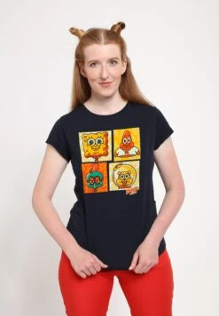 Henry Tiger Spongebob Movie Cute Character Boxups - T-Shirt Print - Navy Blue -Henry Tiger 8ddbcfe21d764f73a316b42beb30ed56