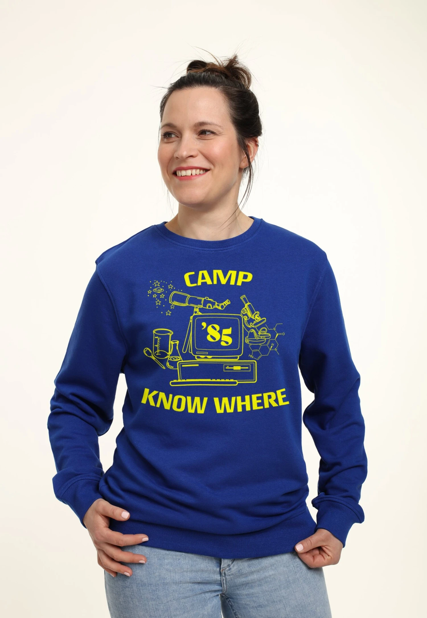 Henry Tiger Stranger Things Camp Know Where - Sweater - Royal Blue 1 Henry Tiger Stranger Things Camp Know Where - Sweater - Royal Blue