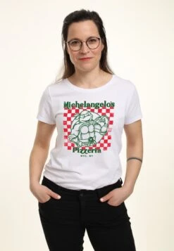 Henry Tiger Nickelodeon Mikeys Pizza - T-Shirt Print - White