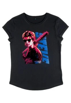 Henry Tiger Stranger Things Splatterpunk Steve - T-Shirt Print - Black -Henry Tiger 8eb5603ce1dc4925b9287422c5f0cf0f