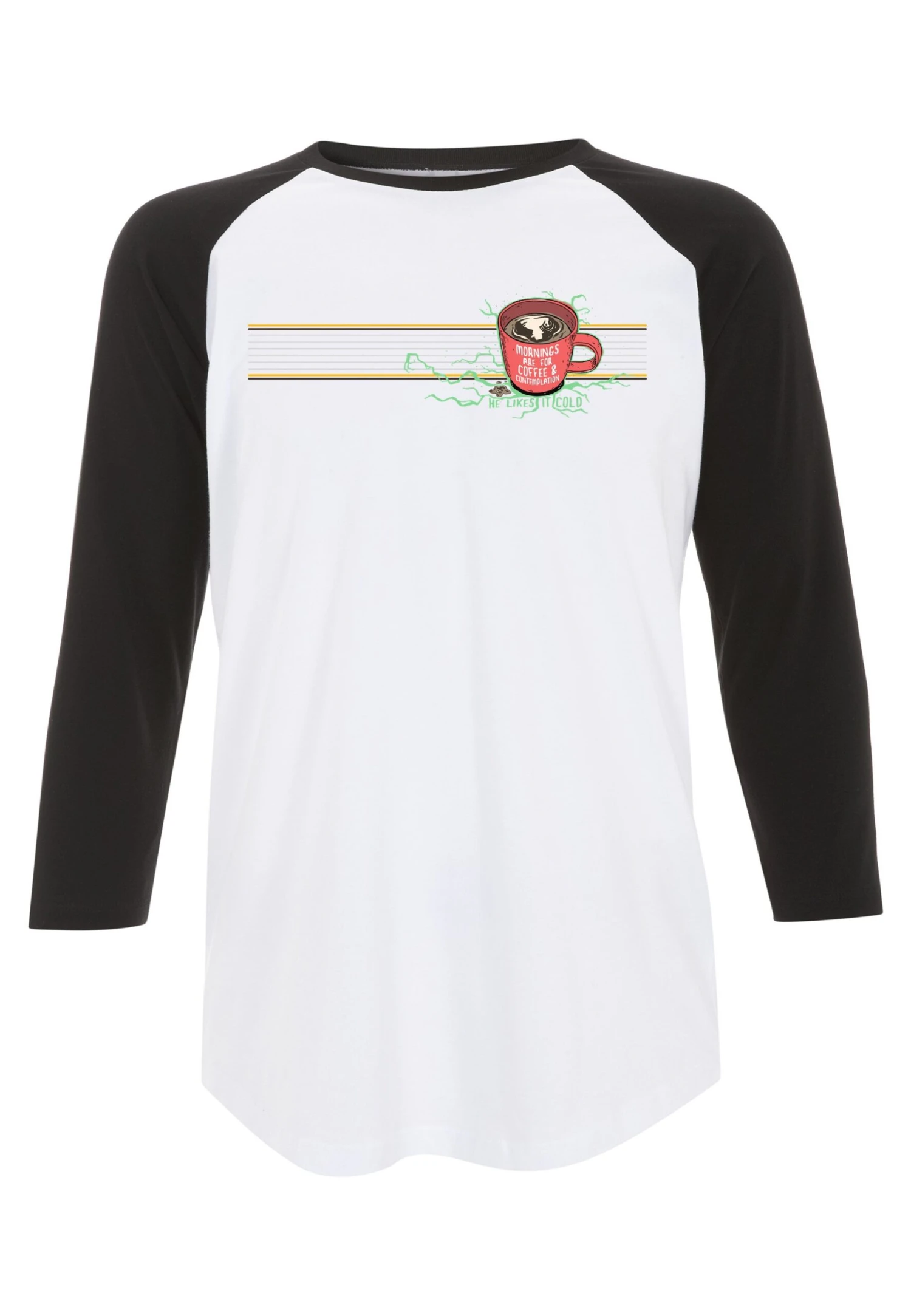 Henry Tiger Stranger Things Mornings Mug - Longsleeve - White Black 5 Henry Tiger Stranger Things Mornings Mug - Longsleeve - White Black - Image 5