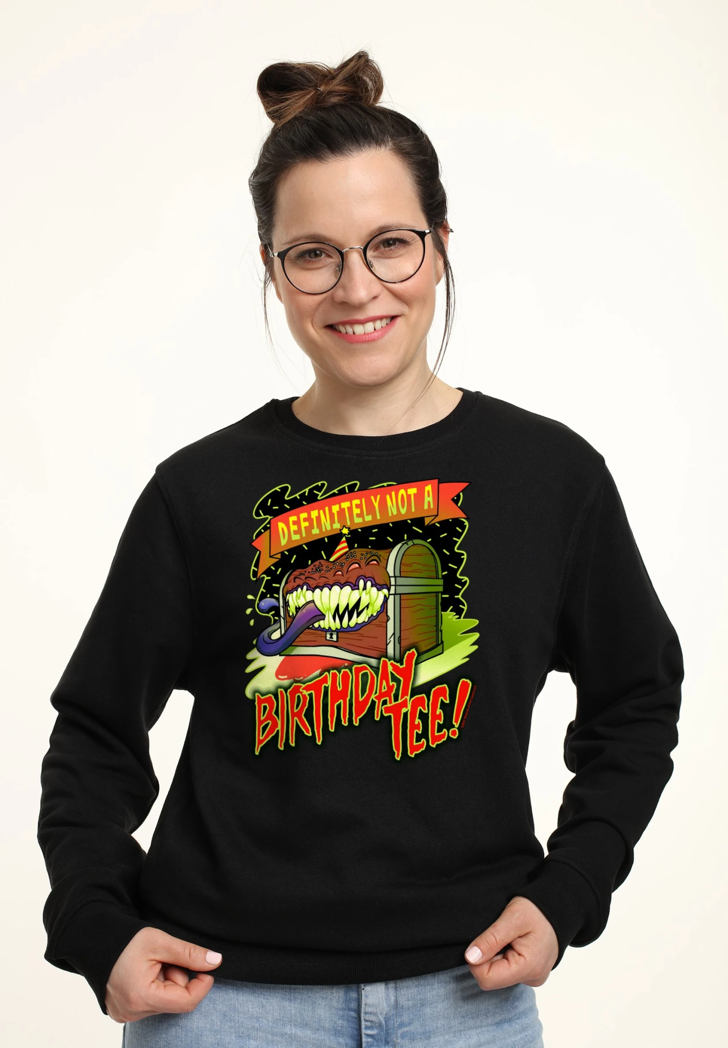 Henry Tiger Dungeons & Dragons Mimic Birthday - Sweater - Black 1 Henry Tiger Dungeons & Dragons Mimic Birthday - Sweater - Black