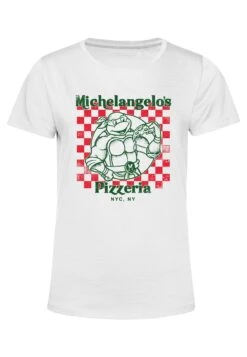 Henry Tiger Nickelodeon Mikeys Pizza - T-Shirt Print - White -Henry Tiger 8ffc4ee952fa46d690ef2fa543ca32bc