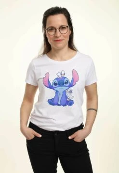 Henry Tiger Lilo & Stitch Cute Ducks - T-Shirt Print - White