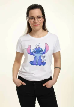 Henry Tiger Lilo & Stitch Cute Ducks - T-Shirt Print - White