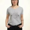 Henry Tiger Peter Pan Boho Clock - T-Shirt Print - Heather Grey