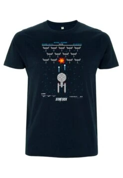 Henry Tiger Star Trek Pixel Fighter - T-Shirt Print - Navy Blue -Henry Tiger 92f44d75705c442b9f9bd6a493515e46