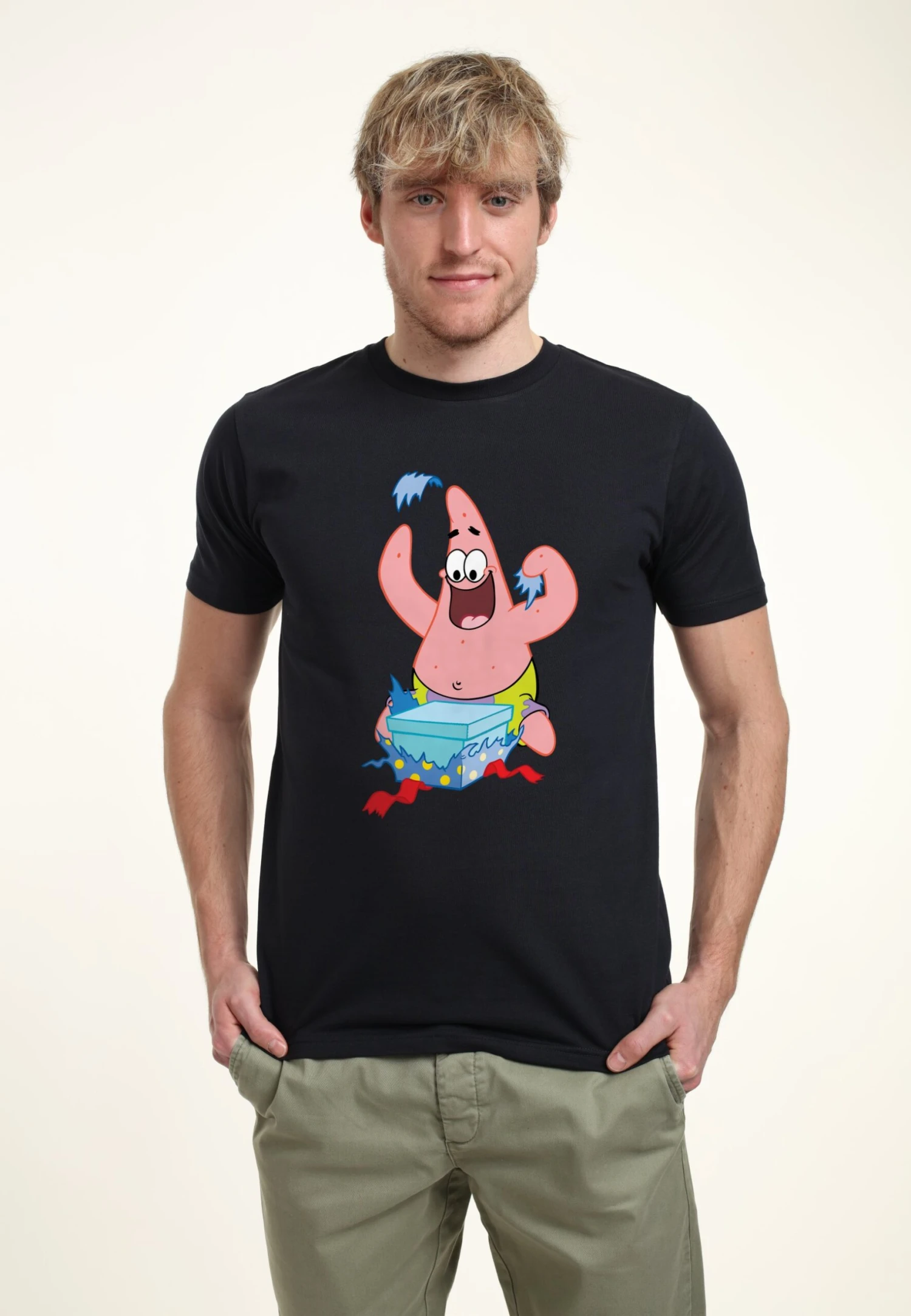 Henry Tiger Spongebob Squarepants Wrapper Patrick - T-Shirt Print - Navy Blue 1 Henry Tiger Spongebob Squarepants Wrapper Patrick - T-Shirt Print - Navy Blue