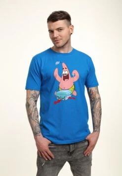 Henry Tiger Spongebob Squarepants Wrapper Patrick - T-Shirt Print - Bright Blue -Henry Tiger 97e1a5c6f16240d28966db8208e9e82c