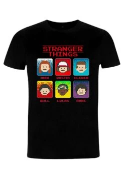 Henry Tiger Stranger Things 8 Bit Stranger - T-Shirt Print - Black