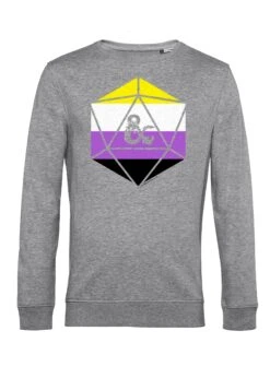 Henry Tiger Dungeons & Dragons Non Binary Ampersand - Sweater - Heather Grey -Henry Tiger 9af929b4e29744bab02ab3777e6222f7